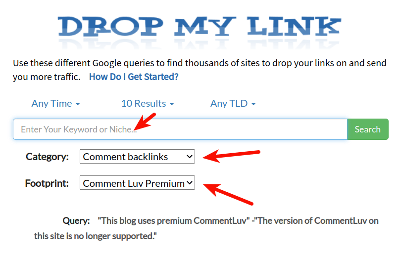 dropmylink-search