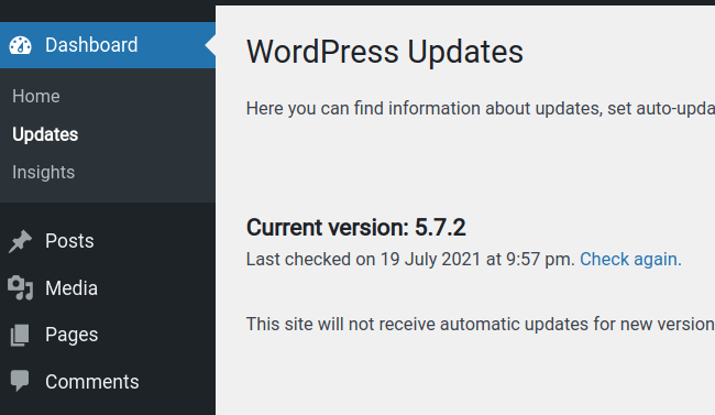 wordpress-updates-setting
