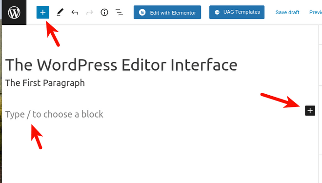 add wordpress block