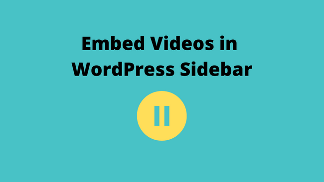 embed-video-wordpress-sidebar