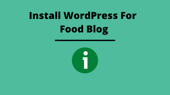 install-wordpress-food-blog