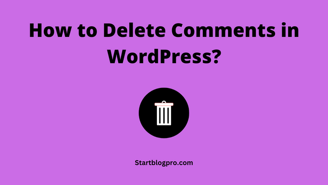 how to delete comments in wordpress