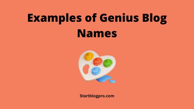 Examples of Genius Blog Names