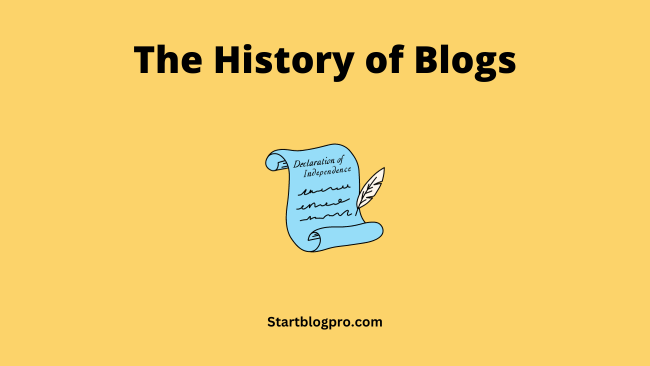 The history of blogs